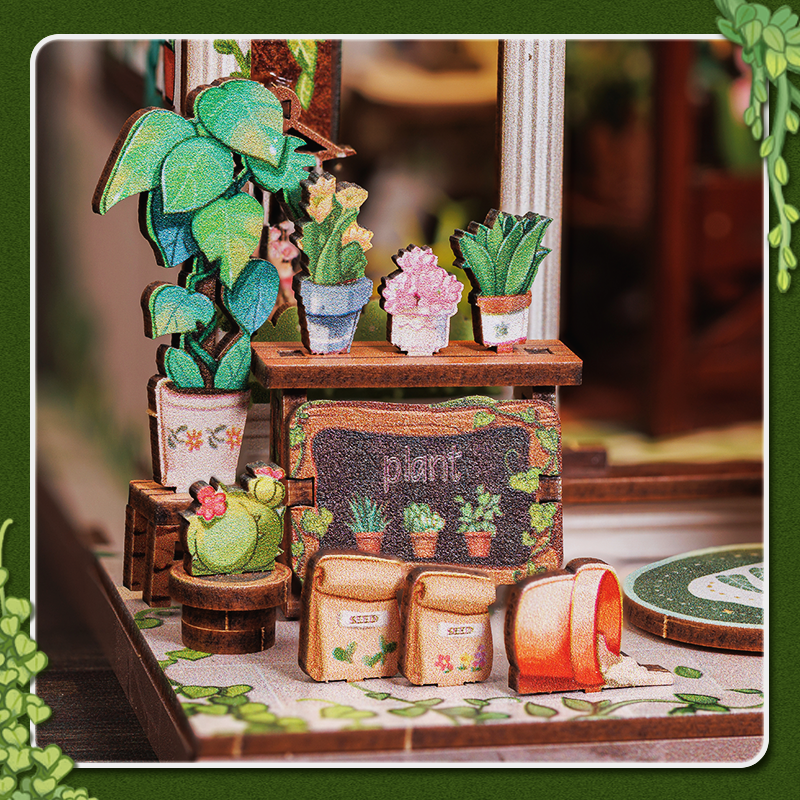 Book Nook Green Life Bookshop - DIY udsmykning til din bogreol