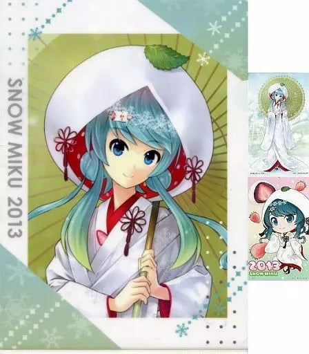 Vocaloid - Snow Miku 15 års jubilæum - Chartek & Sticker sæt