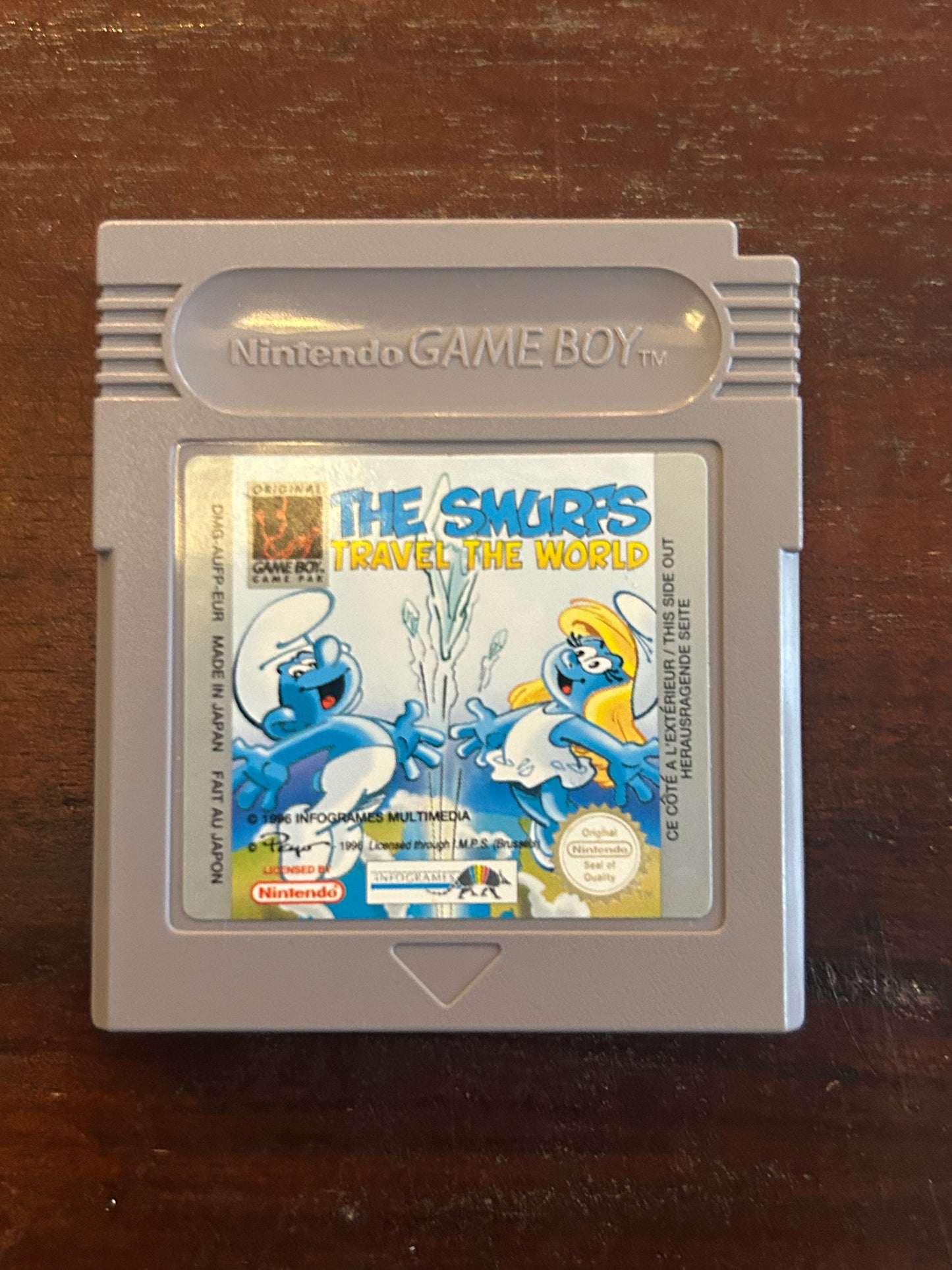 Nintendo Gameboy - The Smurfs Travel The World - Løs spil cartridge