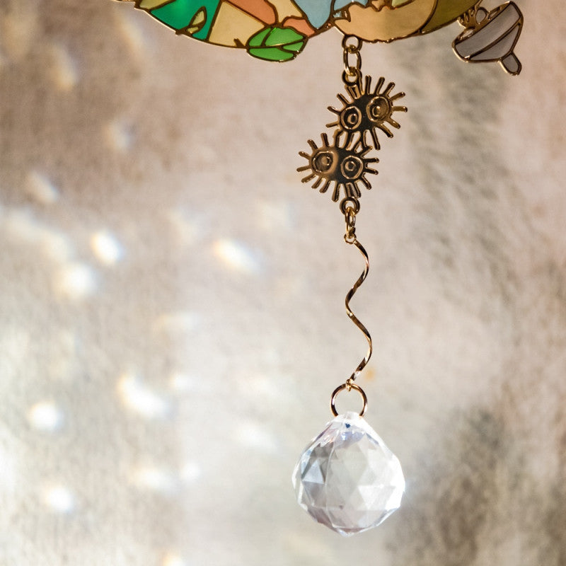 Totoro - Flyvende Totoro - Mosaik solfanger af glas.
