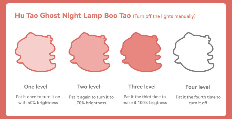 Genshin Impact - Hu Tao Spirit; Boo Tao - Silicone Natlampe
