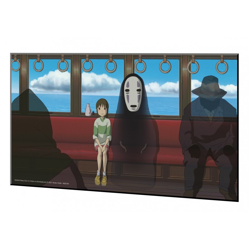Chihiro & Heksene - Chihiro & No Face - Print på træ plakat