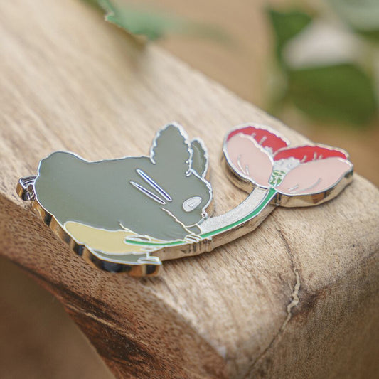 Totoro - Grå Totoro med blomst køleskabsmagnet