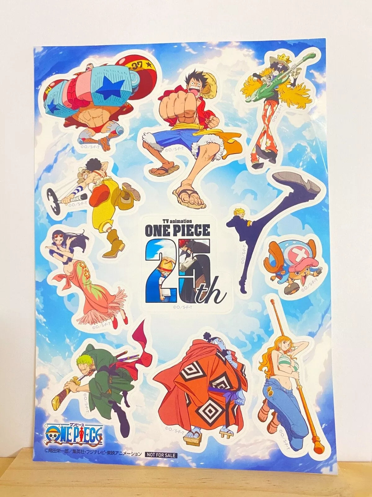 One Piece - 25th. anniversary 7-11 limited ver. B - Sticker Sheet