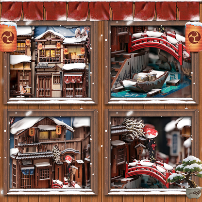 Book Nook Kyoto Snow Whisper - Japansk vinter stemning til din reol