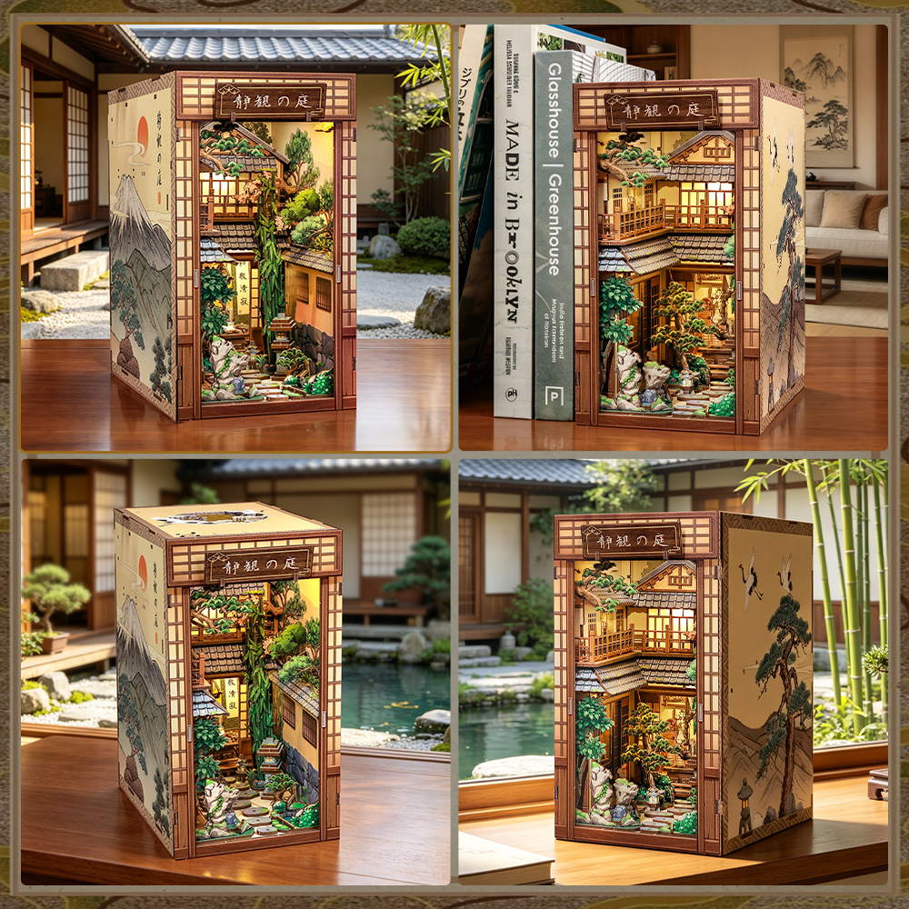 Book Nook Serene Courtyard - Craft dig til balance i din reol