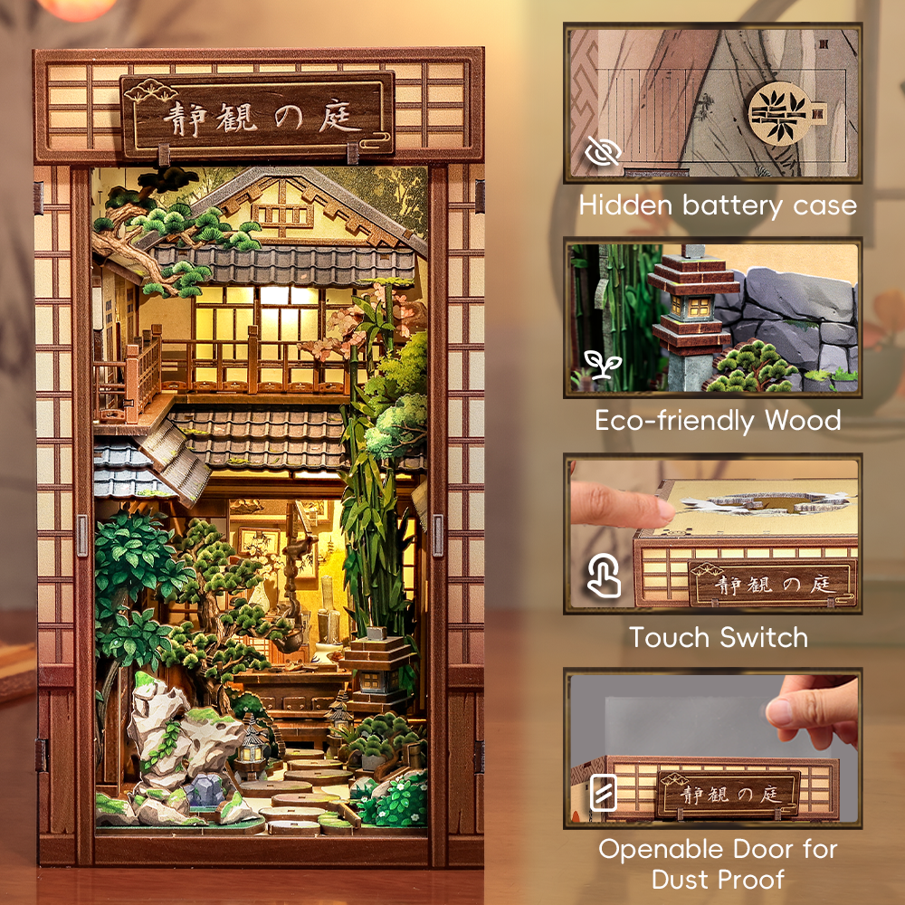 Book Nook Serene Courtyard - Craft dig til balance i din reol