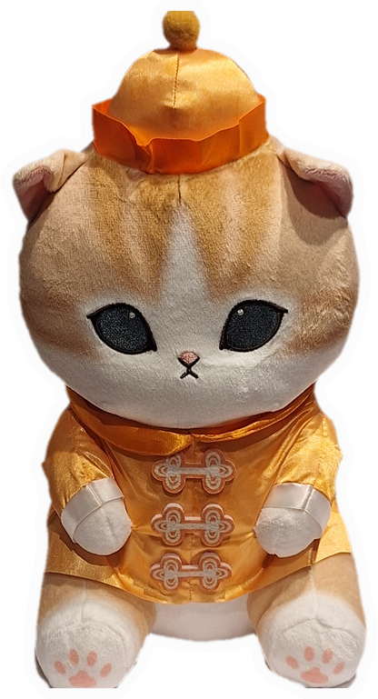 Mofusand - Same Nyan i traditionel kinesisk tangzhuang dragt - Bamse 25 cm