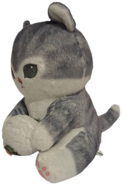 Mofusand - Chibi Nyan med Onigiri - Bamse 25 cm
