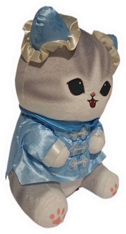 Mofusand - Chibi Nyan i traditionel kinesisk tangzhuang dragt - Bamse 25 cm
