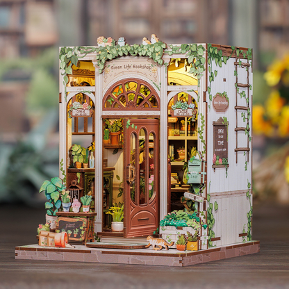 Book Nook Green Life Bookshop - DIY udsmykning til din bogreol