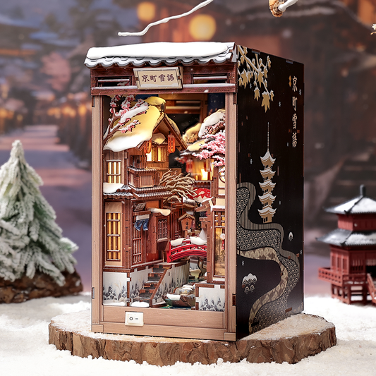 Book Nook Kyoto Snow Whisper - Japansk vinter stemning til din reol