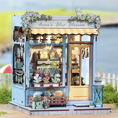 Book Nook Anna's Blue Blossom - DIY udsmykning til din bogreol