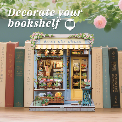 Book Nook Anna's Blue Blossom - DIY udsmykning til din bogreol