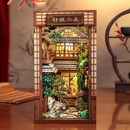 Book Nook Serene Courtyard - Craft dig til balance i din reol