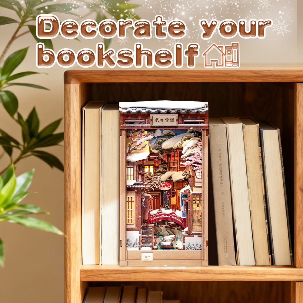 Book Nook Kyoto Snow Whisper - Japansk vinter stemning til din reol