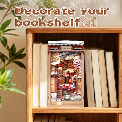 Book Nook Kyoto Snow Whisper - Japansk vinter stemning til din reol