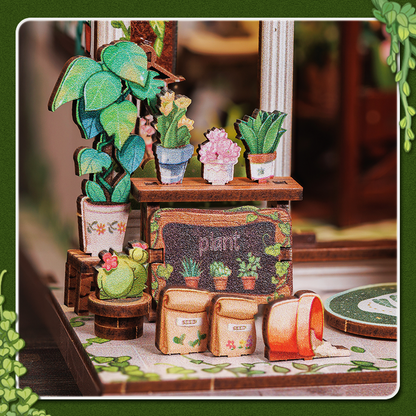 Book Nook Green Life Bookshop - DIY udsmykning til din bogreol