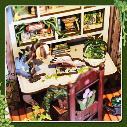 Book Nook Green Life Bookshop - DIY udsmykning til din bogreol