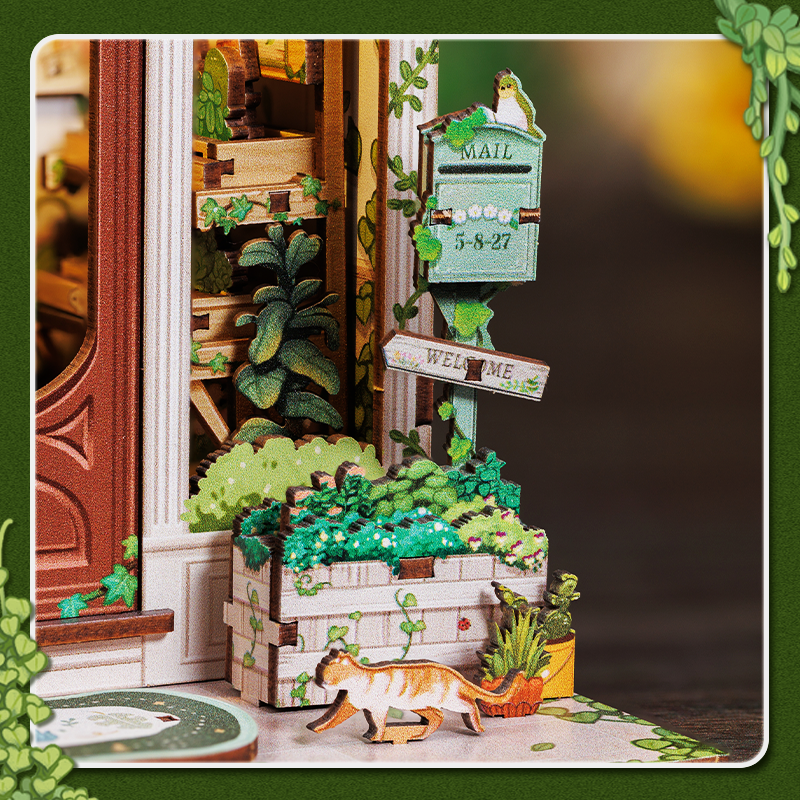 Book Nook Green Life Bookshop - DIY udsmykning til din bogreol
