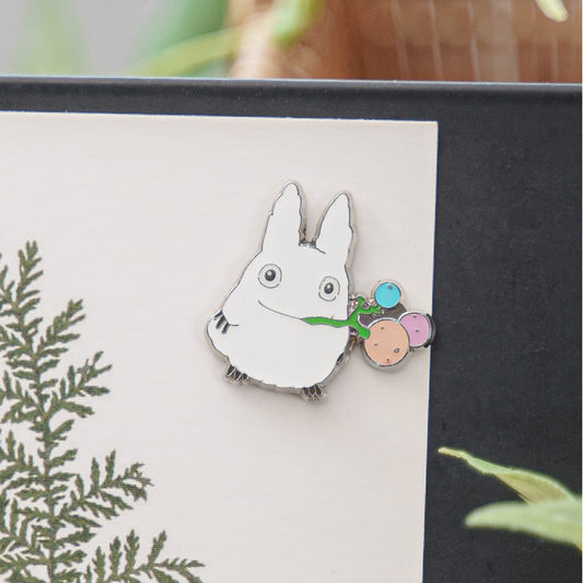 Totoro - Hvid Totoro med frugt køleskabsmagnet
