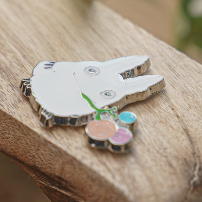 Totoro - Hvid Totoro med frugt køleskabsmagnet