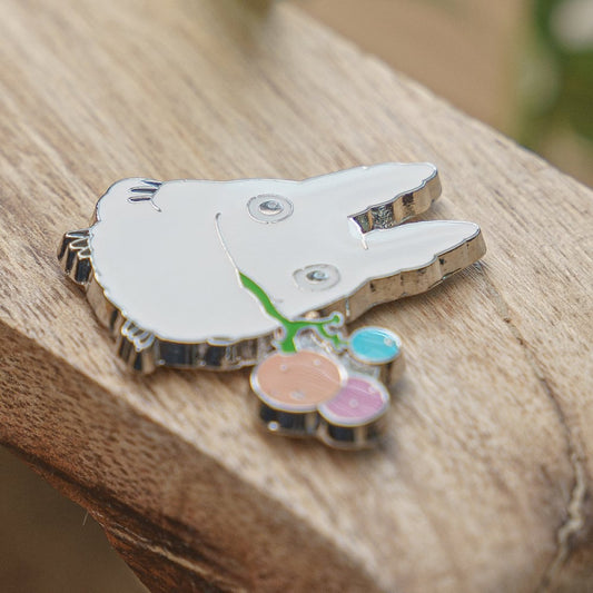 Totoro - Hvid Totoro med frugt køleskabsmagnet