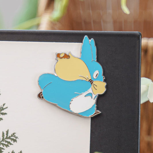Totoro - Silhuette af Løbende Blå Totoro køleskabsmagnet