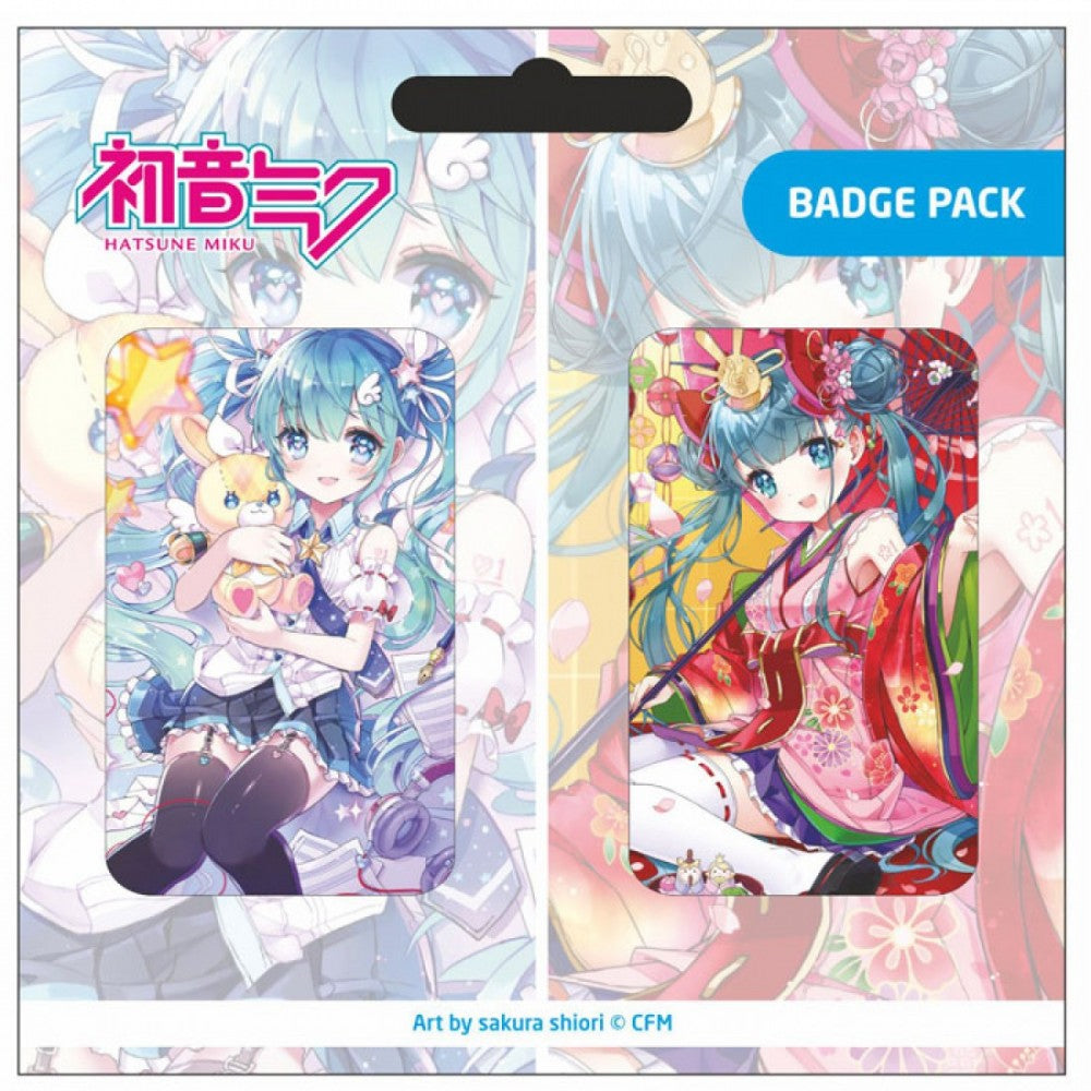 Vocaloid - Hatsune Miku: Sakura Shiori ver. - Badge Sæt