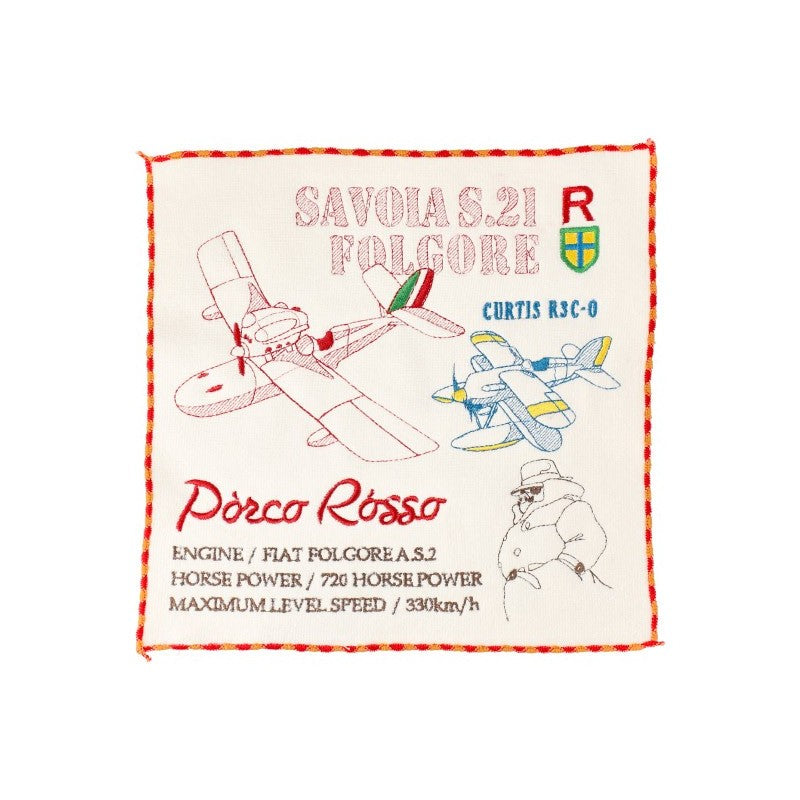 Porco Rosso - Porco Rosso & Plane - Mini Håndklæde (25x25cm)