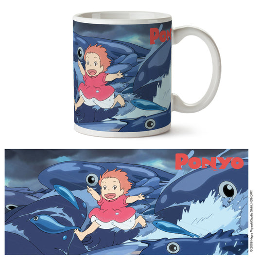 Ponyo - Ponyo på Bølger - Krus - 340 ml