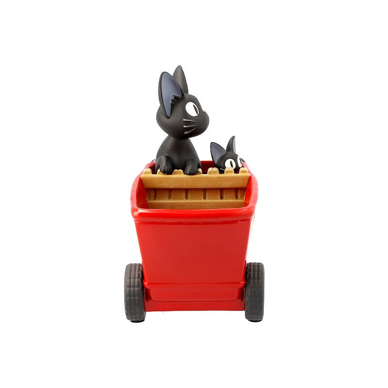 Kiki den lille Heks - Jiji & Rød Trehjulet Cykel Potteskjuler - Resin Figur