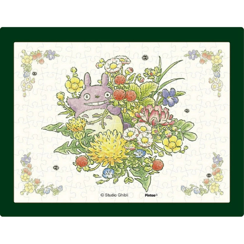 Min Nabo Totoro – Totoro blandt forårsblomster – puslespil med udstillings staffeli (150 brikker)
